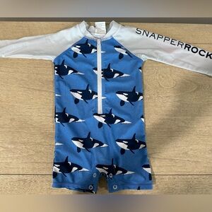 Previously worn snapper rock one piece rash guard. No stains or damage 0-6 m